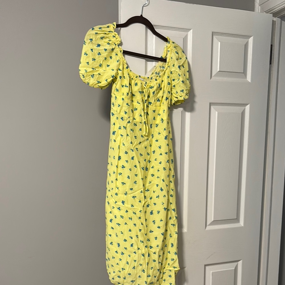 Yellow Floral Dress